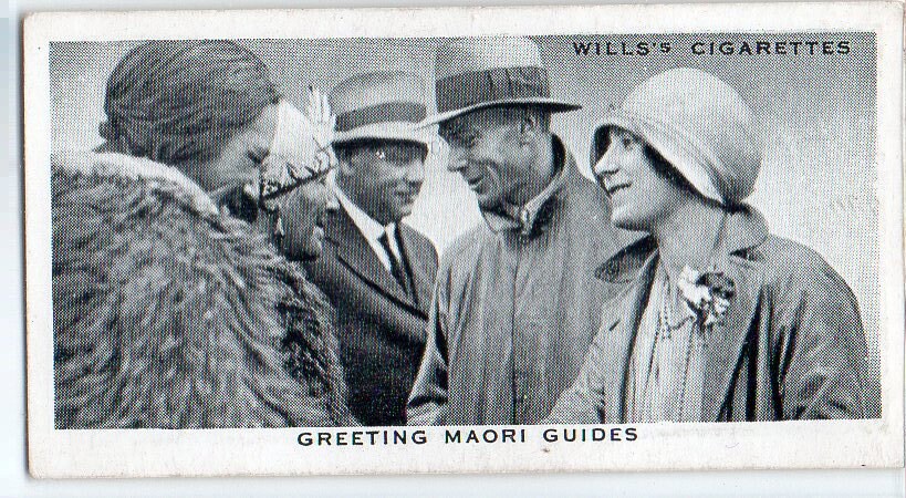 cigarette in maori Greeting Maori Guides (Elizabeth & George VI) 1937 Wills Our King and Queen  #26 Cigarette Card