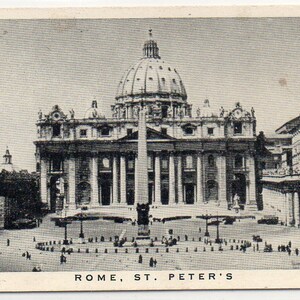 ST PETER'S, ROME 1936 Testamenten Round Europe #34 Sigarettenkaart