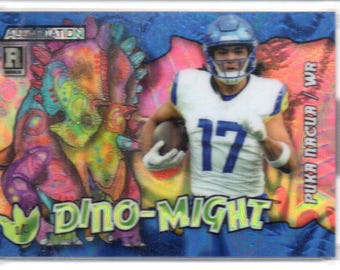 PUKA NACUA RC 2023 Wild Card Alumination Dino-Might Football Card #1/1!- Los Angeles Rams