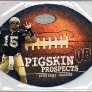 DREW BREES 2001 Fleer Hot Prospects Pigskin Prospects Tarjeta de fútbol n.° 1 - San Diego Chargers