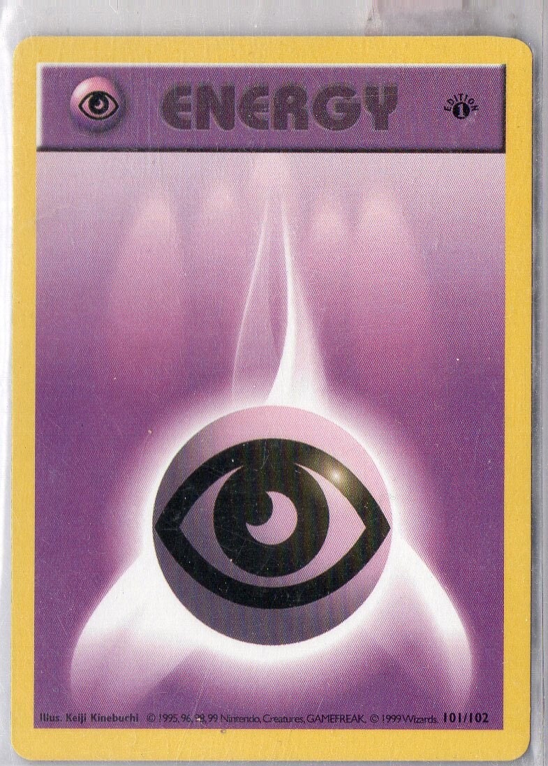 PURPLE ENERGY 1999 Pokemon Base Set 1st Edition #101 SHADOWLESS
