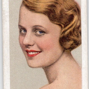 EDNA MEJOR 1935 Gallaher Estrellas de Screen & Stage #11 Tarjeta de Cigarrillo