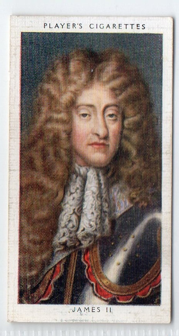 KING JAMES II 1935 Player Kings & Queens of England #33 Cigarette Card