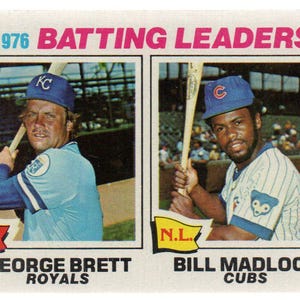 ジョージ・ブレット/ビル・マドロック LL 1977 Topps #1 ベースボールカード