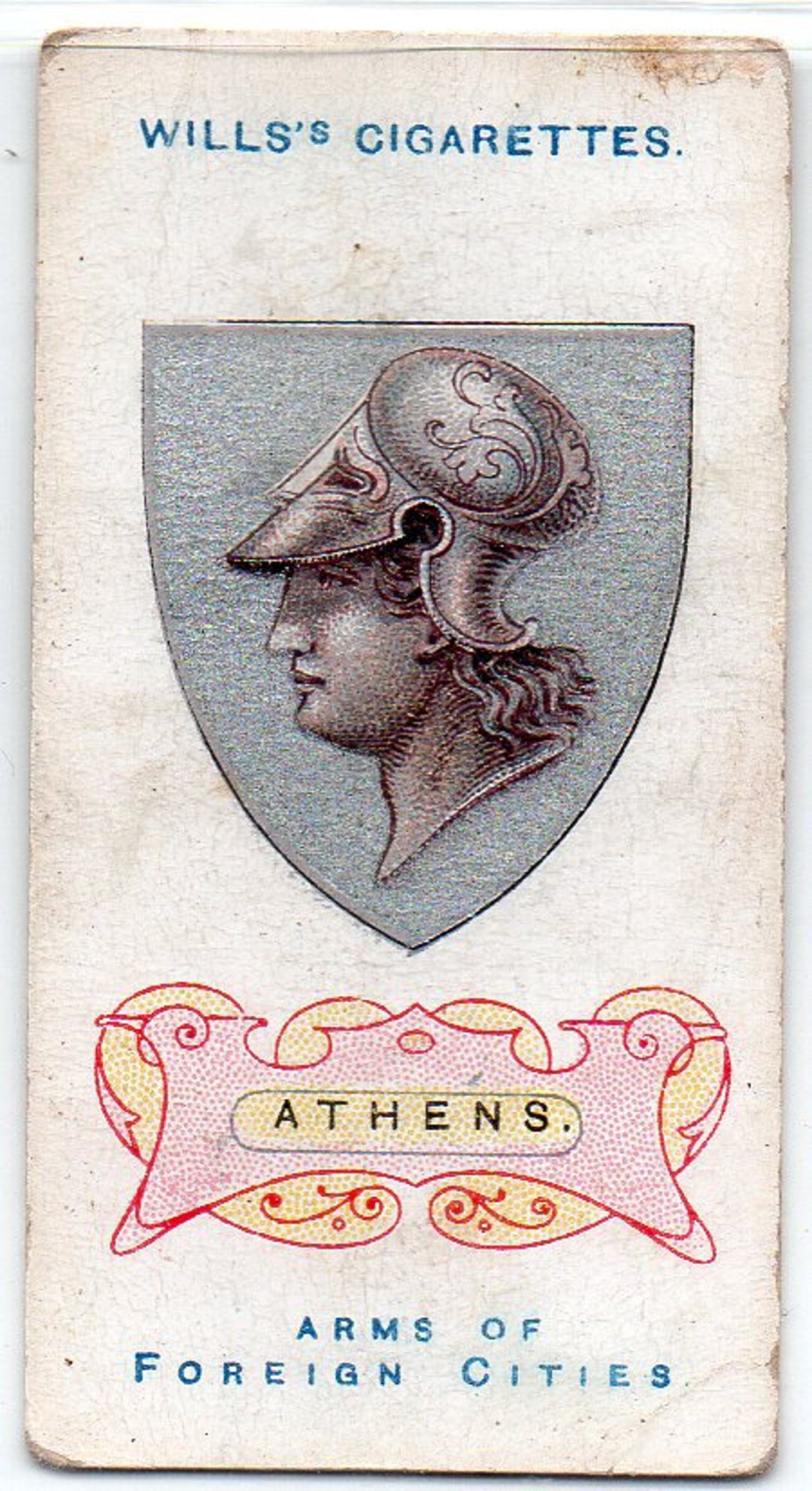 ATHENS 1912 Wills Arms of Foreign Cities #21 Cigarette Card