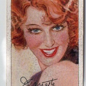 JEANETTE MACDONALD 1938 Speler Film Sterren 3e Serie # 26 Sigarettenkaart