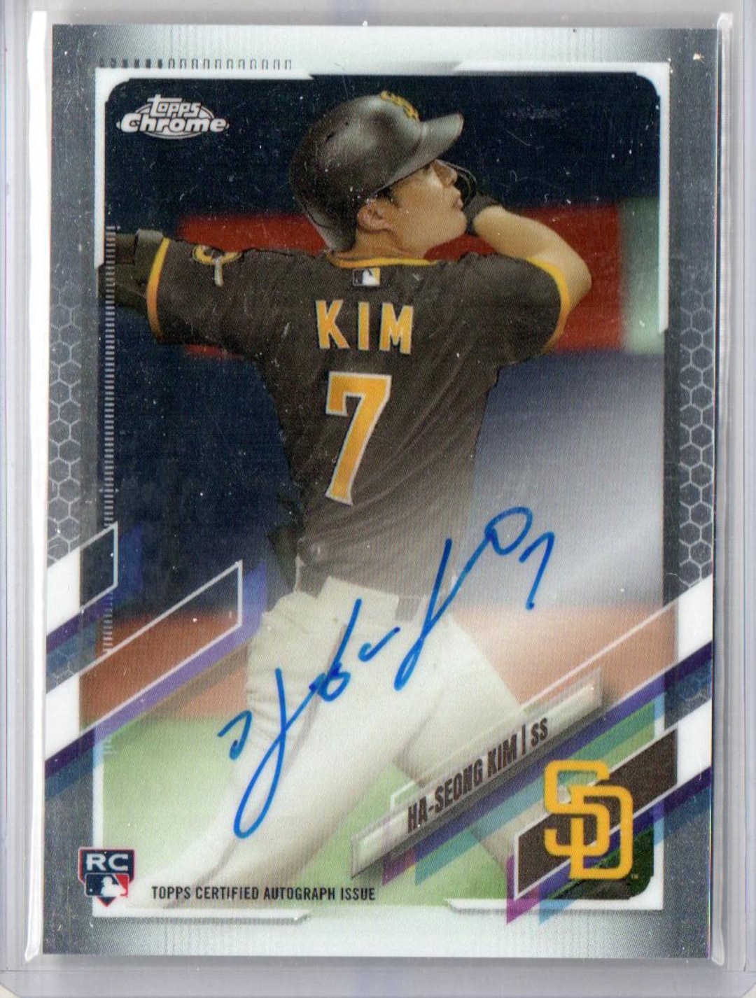 HA-SEONG KIM 2021 Topps Chrome Rookie Autograph Baseball Card