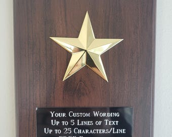 Girl Scout Award Plaque 6x8 Trophy FREE custom engraving, ask me about our Scouting inserts!