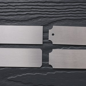 BLANK 1&quot;x3&quot; Rectangle Silver Aluminum Metal Blanks - engraving plate, stamping blank, dog tags, crafting, art