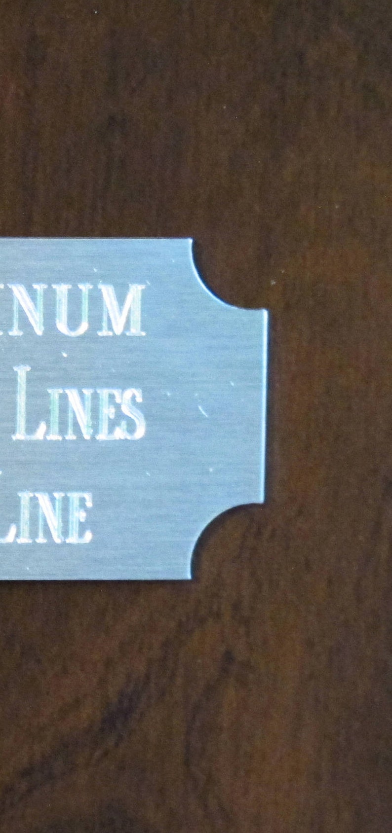 2x4 Custom Engraved Aluminum Name Plate/Plaque Etsy