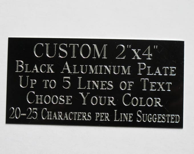 Custom Engraved Aluminum Plate – 1x3 Inch Sublimation Plaque For Name Tags, Memorials, Urns