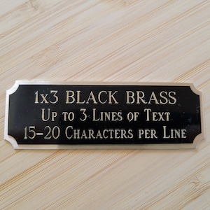 1&quot;x3&quot; Double Plate w/gold border Custom Engraved Brass Name Plate/Plaque Award Art-Trophies-Gift-Taxidermy-Flag Case Free Custom Engraving