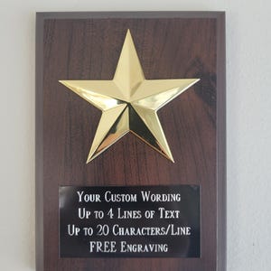 Cub Scout Award Plaque 4x6 Trophy FREE custom engraving, ask me about our Scouting logos!