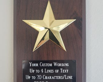 Cub Scout Award Plaque 4x6 Trophy FREE custom engraving, ask me about our Scouting logos!