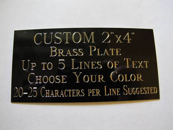 Customizable Copper Name Tags - Up to 4x 2, PlaqueMaker