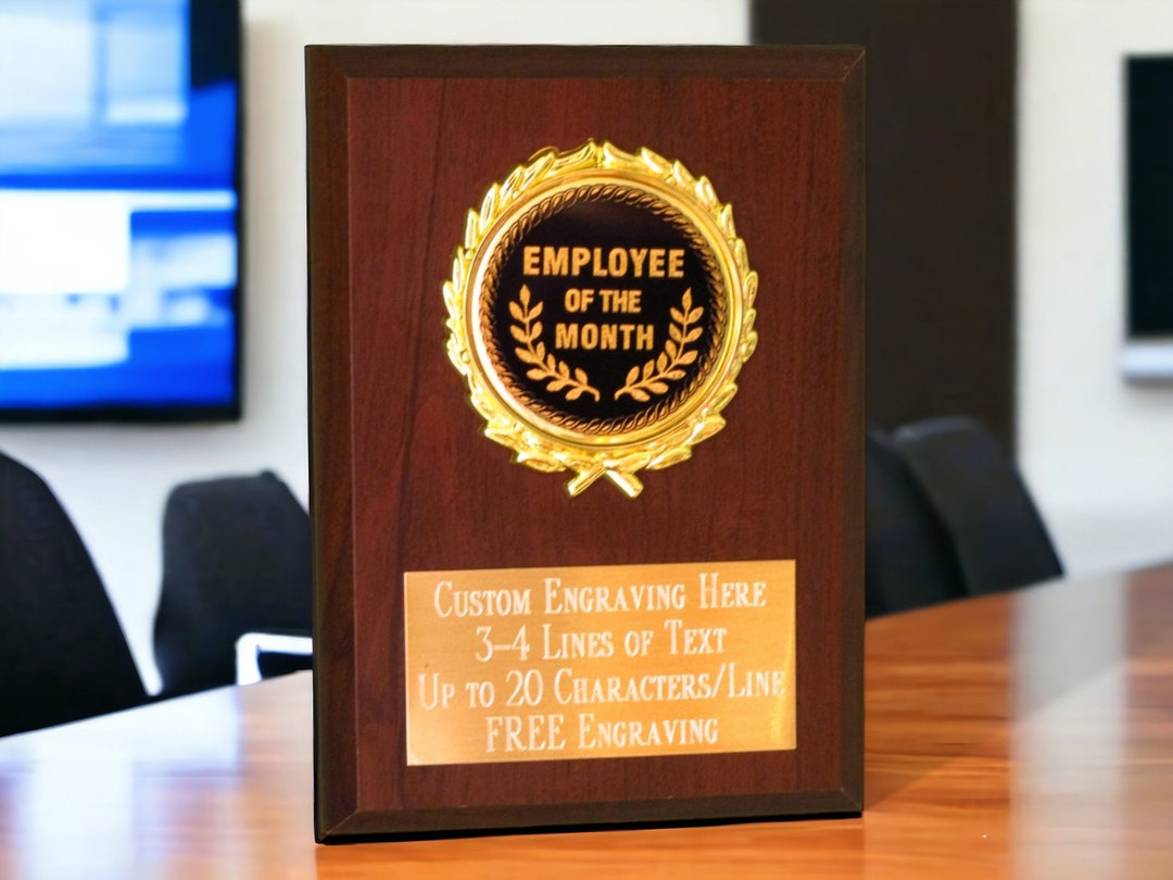 Employee of the Month or Appreciation Award Plaque 4x6 Trophy FREE ...