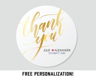 BESTSELLER! Personalisierte Danke Sticker für Gastgeschenke, Gast