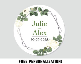 BESTSELLER! Personalisierte Florale Aufkleber für Gastgeschenke, Gastgeschenke zur Hochzeit, Gastgeschenke, Gastgeschenke, Gastgeschenke