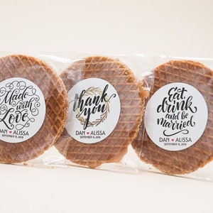 BEST SELLERS! Unique wedding favors /  custom stroopwafel favor / personalized favor and gifts for guests / unique party favors