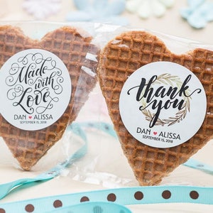 BEST SELLERS Unique wedding favors / custom stroopwafel favor / personalized favor and gifts for guests / unique party favors image 1