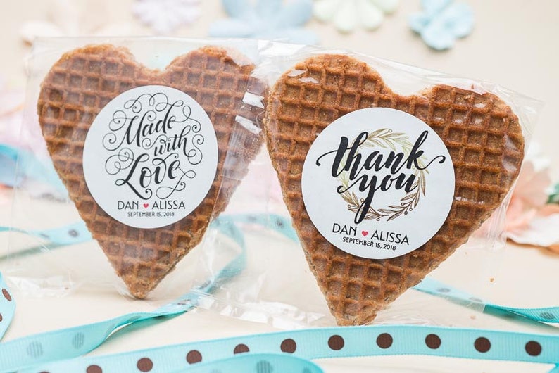 BEST SELLERS Unique wedding favors / custom stroopwafel favor / personalized favor and gifts for guests / unique party favors image 1