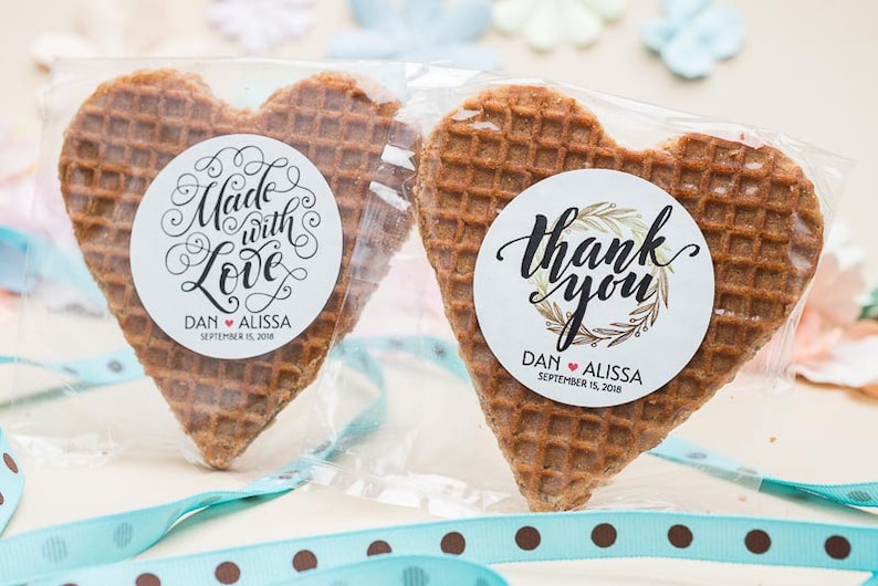 Unique Wedding Favors Edible Stroopwafel Wedding Favor Etsy