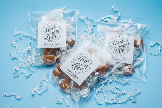 Caramels Wedding Favors Edible Favors Cheap Wedding Etsy