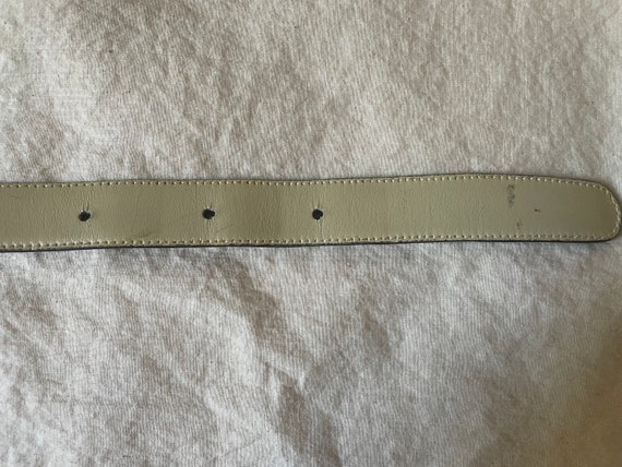 Vintage Loewe Leather Belt - White - image 5