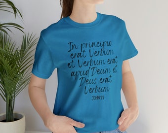 Latin John 1:1 Scripture Shirt - Classical Conversations Tee