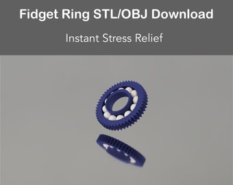 Fidget Ring Toy for Stress/Anxiety Relief STL/OBJ File for 3D Printing
