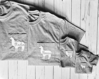 Llama Family Tee- Mommy and Me- Daddy and Me- Matching Shirts