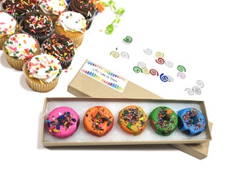 Donut crayons - Donut Favors - Donut Birthday Party Favors - Food Crayons - Candy Favors - Allergy Friendly Birthday - Kids Birthday Gift