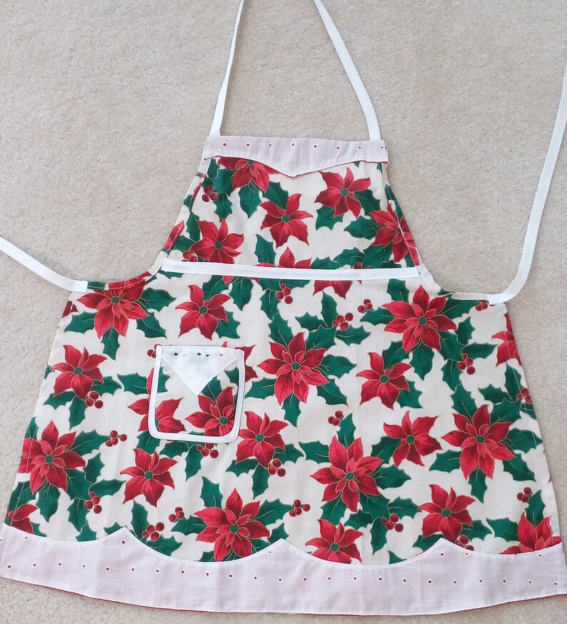 Girl/'s Beautiful Holiday Apron Size SM