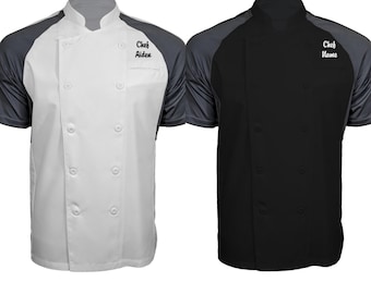 Chef Coat Custom Embroidered Chef Coat Monogrammed Chef Coat Custom Embroidery Chef Coat Personalized Chef Coat Custom Chef Jacket Short