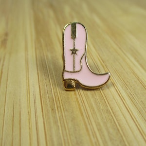 Enamel Pink Cowboy Boot Pin
