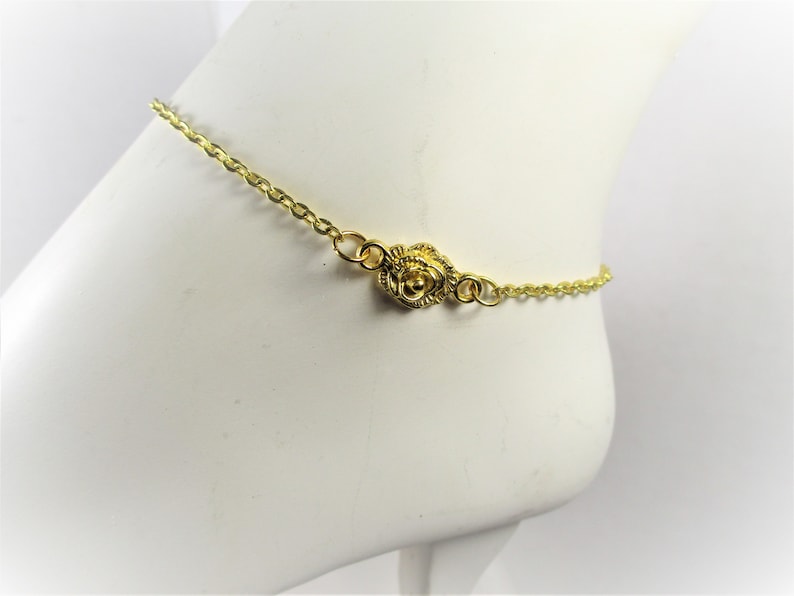 Goldplated Rose Anklet *Free Freshwater Pearl Earrings With Any Order While Supplies Last*