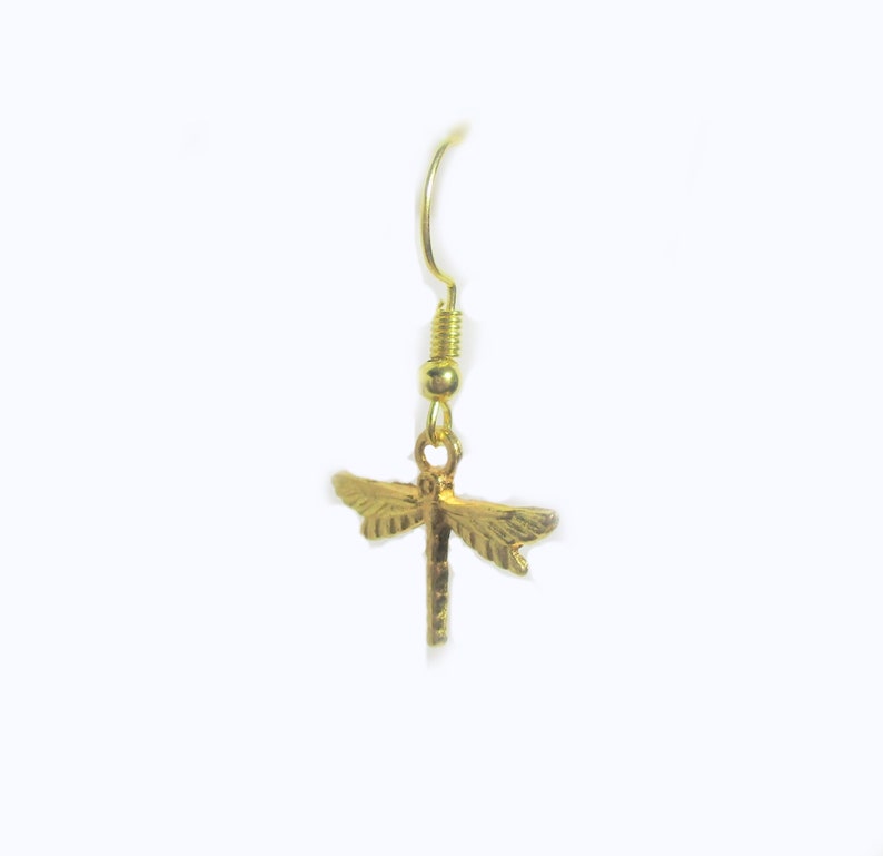 Golden Dragonfly Earrings