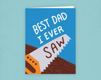 Funny Father's Day Card - Dad Pun for Woodworker Dad