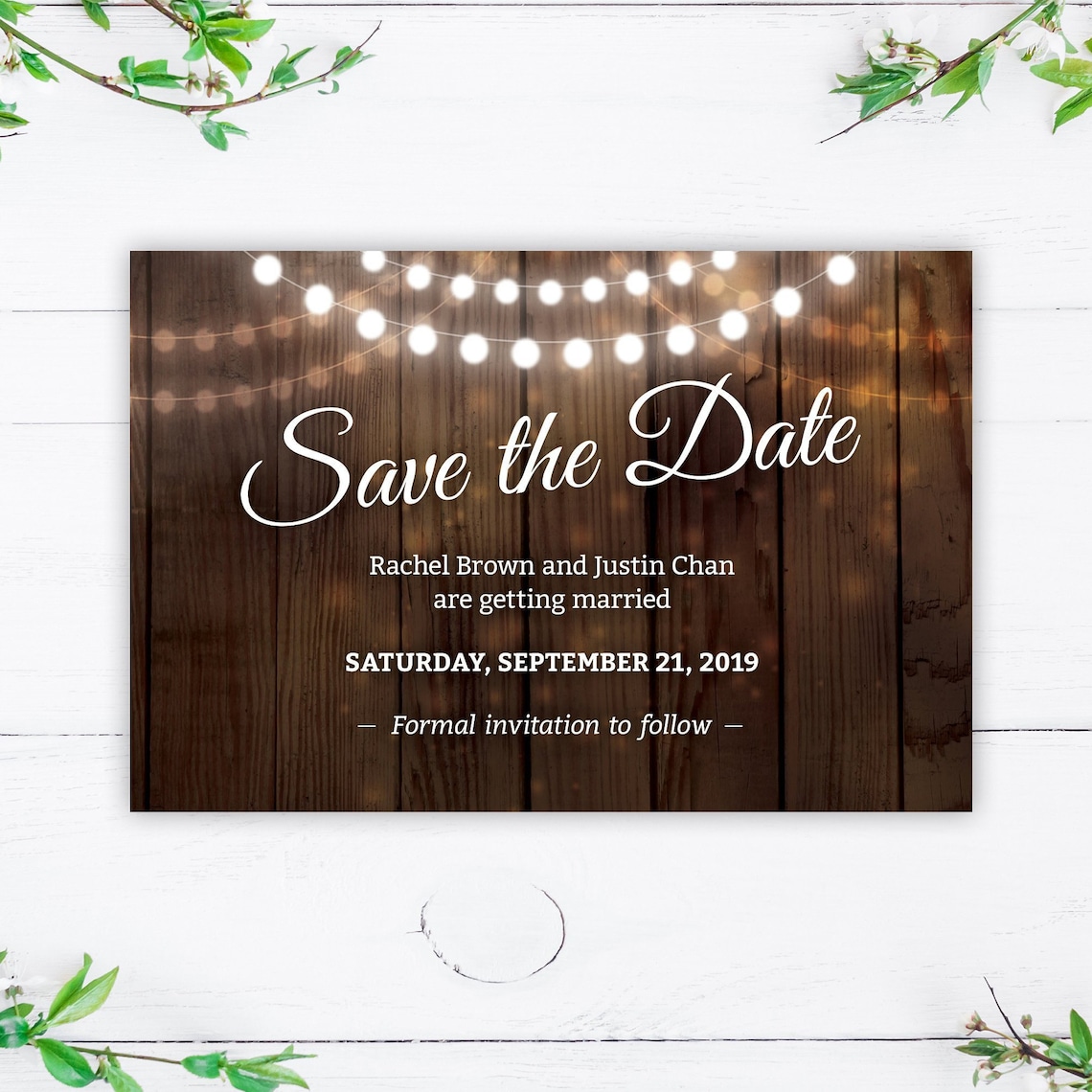 Rustic Save the Date Template, Printable Save the Date Postcard, Hold the Date Card, Digital ...