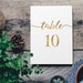Gold Table Numbers, Printable Numbers Template for Wedding, Gold and ...