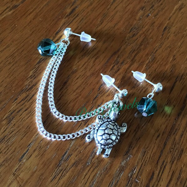 Double Piercing Turtle Cartilage Earrings