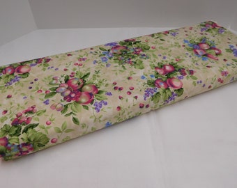 Blue Pink 411 Flowering Orchard Fabric; Pastel Fruits Fabric; Clusters of Fruit; Fabric By the Yard; Mint Lavender