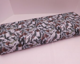 1252 Snowy Pine Branches; Fabric By the Yard; Fat Quarters to Full Yards