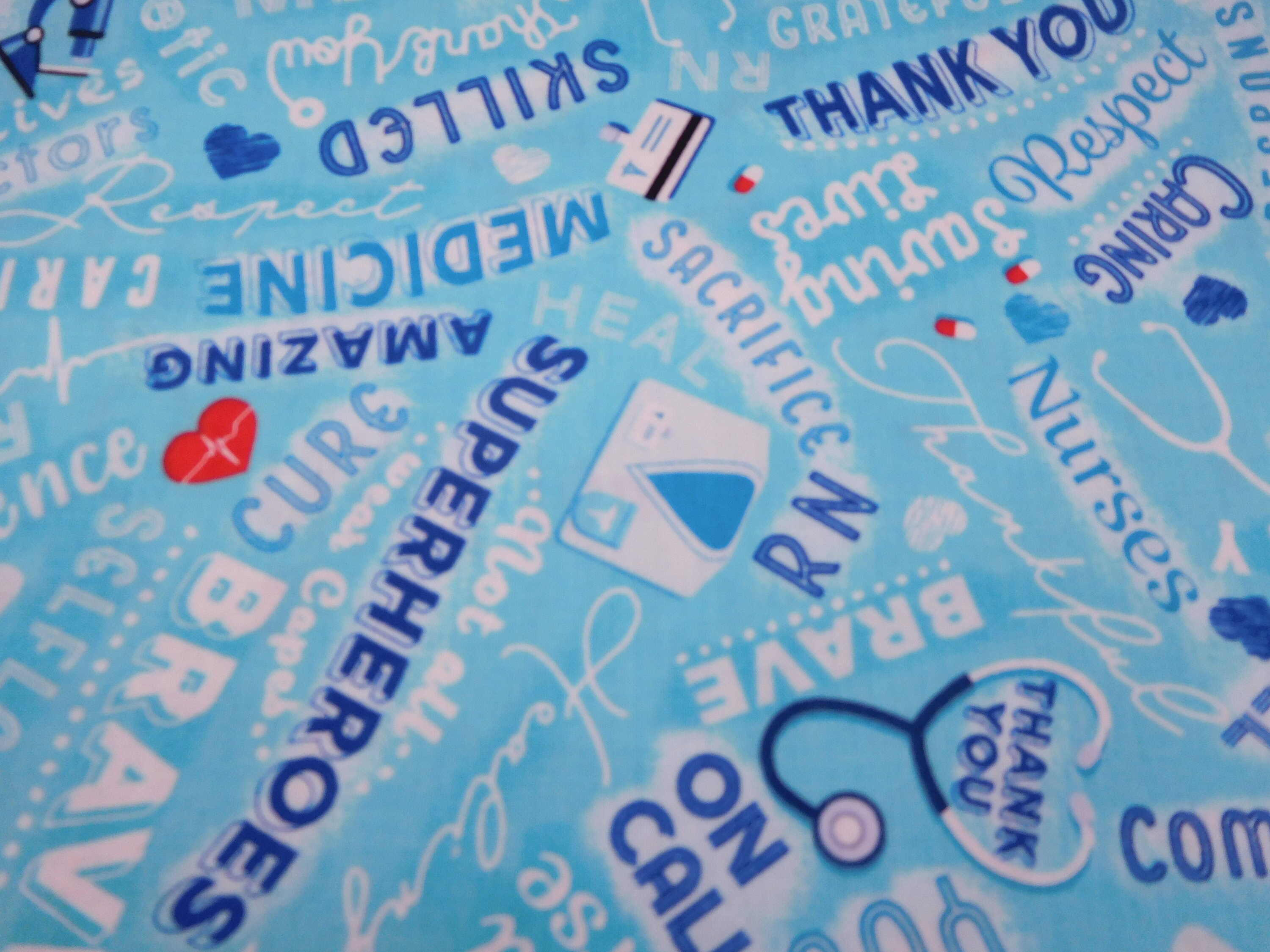 1186 Medical Fabric by the Yard Cotton Fabric Fat Quarters Etsy