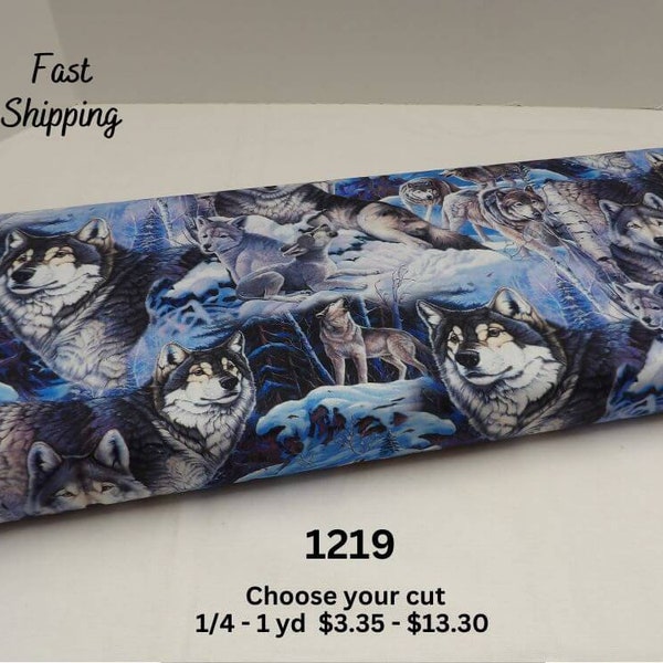 Wolf Kin Forest Satin Fabric By the Yard Pre Order
