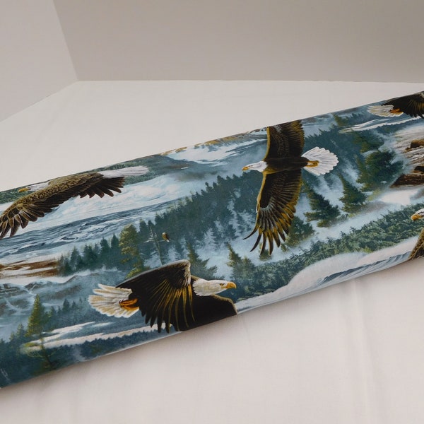 891 Cotton fabric with eagles soaring along the shore. David Textiles fabric by the yard, fat quarters, small fabric cuts, digitally printed