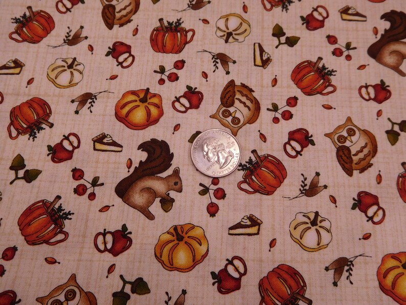 1294 Fall Novelty Print Fabric by the Yard Fat Quarters to Etsy