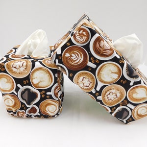 997 Elegant Coffee Theme Tissue Box Cover: Rectangular and Square Options for Kitchen, Office and Home Decor, Teacher Classroom