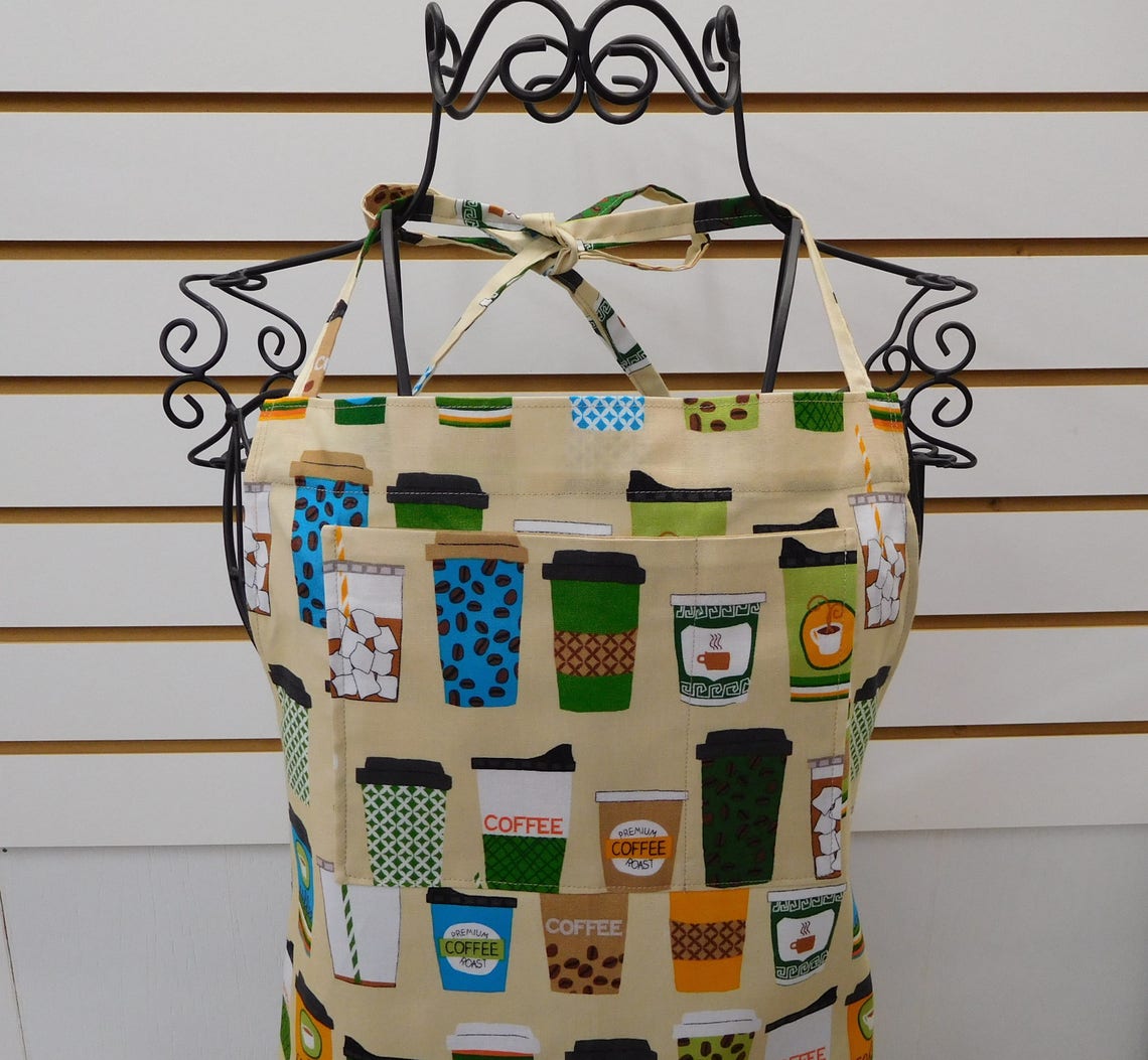 648 Coffee Theme Plastic Bag Holder with cups of coffee Etsy