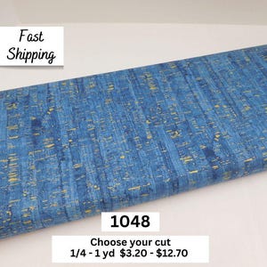 1048 Uncorked Stone Wash Blue Metallic 100% Cotton Fabric - Windham Blender, Pattern 50107M-11; By the Yard or Fat Quarters